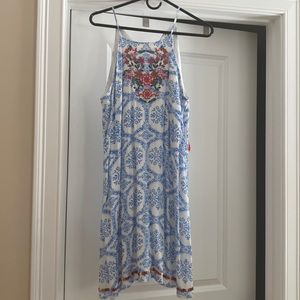 THML Lined strap he kneelength summer dress